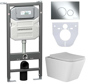 Комплект инсталляции 4 в 1 CeramicaNova Metric CN3007-1001CH-1000