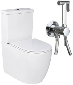 Напольный унитаз Roxen Antares 600185-01 в комплекте со встраиваемым смесителем Roxen Santi 500940-CH