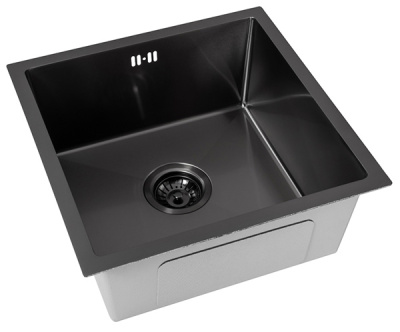 Кухонная мойка Arfeka Eco AR 45 Black PVD Nano / Black PVD Nano Decor квадратная