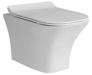 Подвесной унитаз CeramaLux 2615Е безободковый (с крышкой SoftClose)