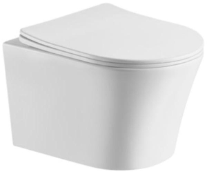 Подвесной унитаз CeramaLux 2619E безободковый (с крышкой SoftClose)