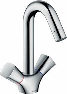Смеситель для умывальника Hansgrohe Logis 71222000 с донным клапаном