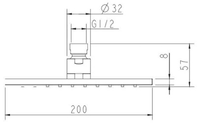Верхний душ Omnires Slimline WG225CR / WG220CR / WG230CR / WG240CR