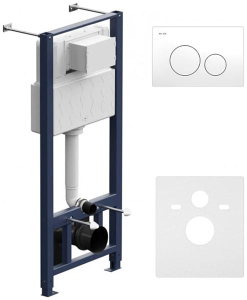 Инсталляция для унитаза AM.PM Pro I012704.9001 с белой кнопкой Pro L