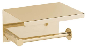 Держатель для туалетной бумаги Boheme Uno Gold 10971-G / Matt Gold 10971-MG с полкой для телефона