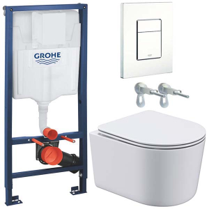 Комплект инсталляции Grohe Rapid Sl 38772SH0 с унитазом Roxen Simple Compact 530120-01 Rimless Soft Close