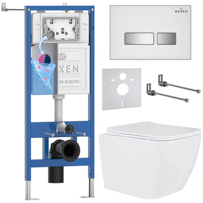Комплект инсталляции 6 в 1 Roxen StounFix Dual Fresh 634687 с аромадозатором