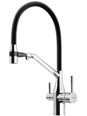Смеситель для кухонной мойки Sancos Orta SC4008CH / SC4008BN с подключением к фильтру воды