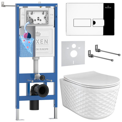 Комплект инсталляции 6 в 1 Roxen StounFix Dual Fresh 979002 с аромадозатором
