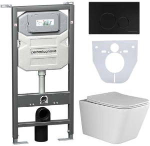 Комплект инсталляции 4 в 1 CeramicaNova Metric CN3007-1001B-1000