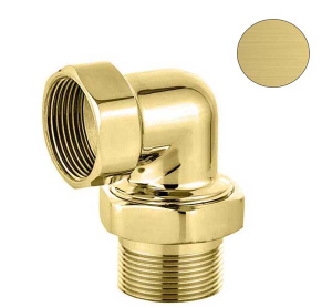Угловая американка (фитинг) 1-1/4"х1-1/4" матовое золото