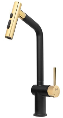 Смеситель для кухонной мойки Zorg ZRN 980128 Gunblack Gold Rosy / ZRN 980154 Gunblack Gold