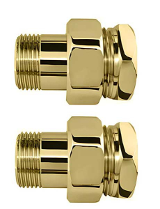 Прямая американка (фитинг) 1/2" Г/Ш золото