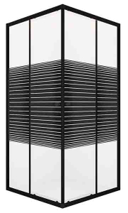 Душевой уголок Domani-Spa Shape 2 99 Black accent прозрачный stripe