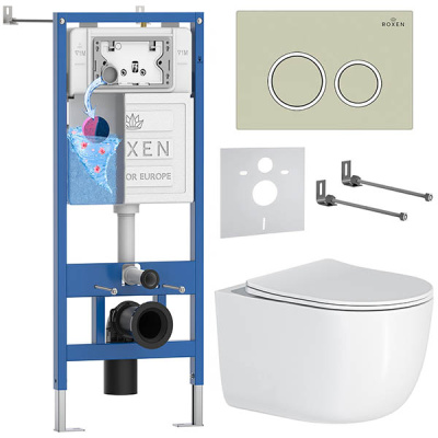 Комплект инсталляции 6 в 1 Roxen StounFix Dual Fresh 966303 с аромадозатором