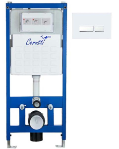 Инсталляция для унитаза Cerutti CR555 с кнопкой CR06WH