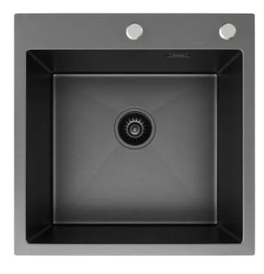 Кухонная мойка Axus LS-5050B / LS-5050BD с коландером, дозатором и держателем губки