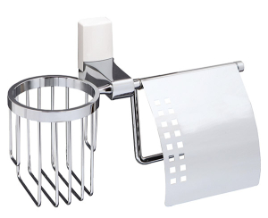 Держатель для туалетной бумаги Wasserkraft Leine K-5059 / K-5059WHITE с держателем для освежителя воздуха