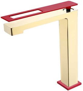 Смеситель для умывальника Boheme Q 142-GR Gold Red
