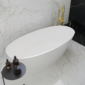 Ванна из искусственного камня Whitecross Glock белый матовый Solid Surface