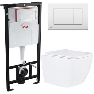 Комплект инсталляции AlcaPlast AM101/1120 с ароматизатором, кнопкой M270 и унитазом Roxen Cube Tornado 530135-01