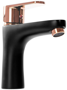 Смеситель для умывальника Rea Mild black matt rose gold REA-B4807