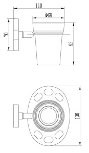 Стакан Ledeme L1906-1