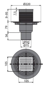 Душевой трап AlcaPlast APV203