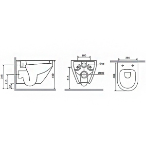 Подвесной унитаз AM.PM Spirit V2.0 FlashClean C701700SC