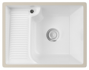 Умывальник Abber Rechteck AC2225L / AC2226L, 54х42, белый
