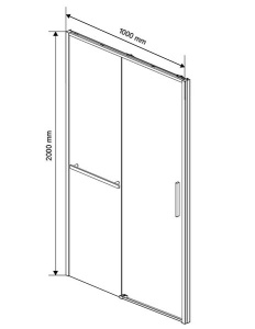 Душевая дверь Vincea Slim Soft VDS-1SS прозрачная профиль черный, 100х200, прозрачный