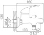 Смеситель для ванны Ledeme L3029-B