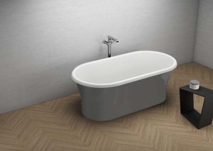 Акриловая ванна Polimat Amona New графит, 150х75