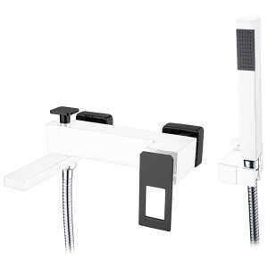 Смеситель для ванны Boheme Q 143-WB White Black