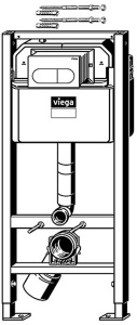 Инсталляция для унитаза с кнопкой Viega Prevista Dry 8524.11
