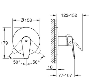 Смеситель встраиваемый Grohe BauEdge 24161001 (1 функция)