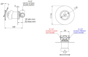Смеситель скрытого монтажа Remer Chrono CH30LXV