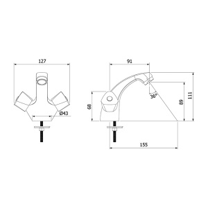 Смеситель для умывальника Milardo Tring TRISB01M01