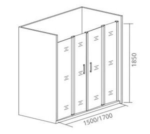 Душевая дверь Good Door Infinity WTW-TD G-CH, 150х185, матовый