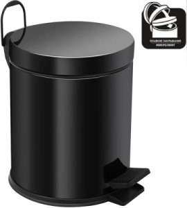 Мусорное ведро Berges 123002 / 123003 с микролифтом, 5 л, черный