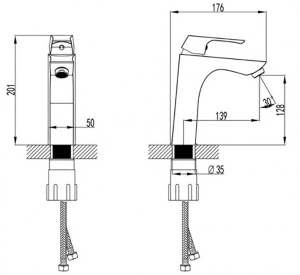 Смеситель для умывальника Lemark Unit LM4537C