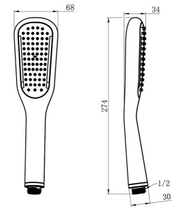 Душевая лейка Lemark LM0411BL