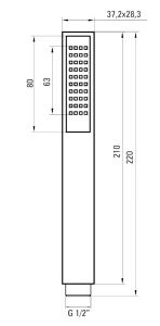 Душевая лейка Deante Anemon Square NOQ 051S