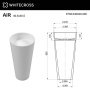 Умывальник Whitecross Air белый матовый Solid Surface