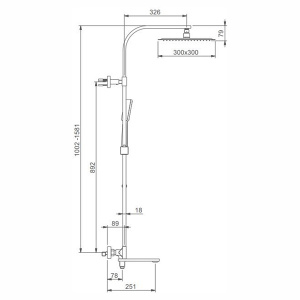 Душевая стойка Gappo G2483-40 с термостатом