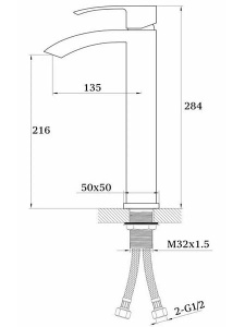 Смеситель для умывальника Ganzer GZ44012