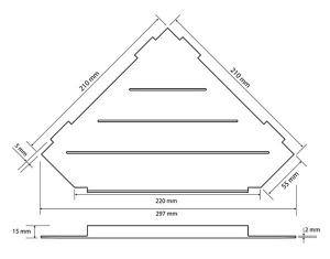 Полка Bemeta Cytro 101302450 / 101302451 / 101302455, сатин