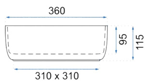Умывальник Rea Sami Marble Mat U8703