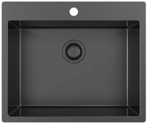 Кухонная мойка Zorg ZRN 5060 Premium PVD Gunblack / ZRN 5065 Premium PVD Gunblack, 60х50, графит