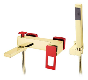 Смеситель для ванны Boheme Q 143-GR Gold Red